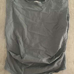 OAK + FORT bluey grey Crew Neck Top